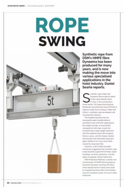 技术报告杂志页面，标题为ROPE SWING